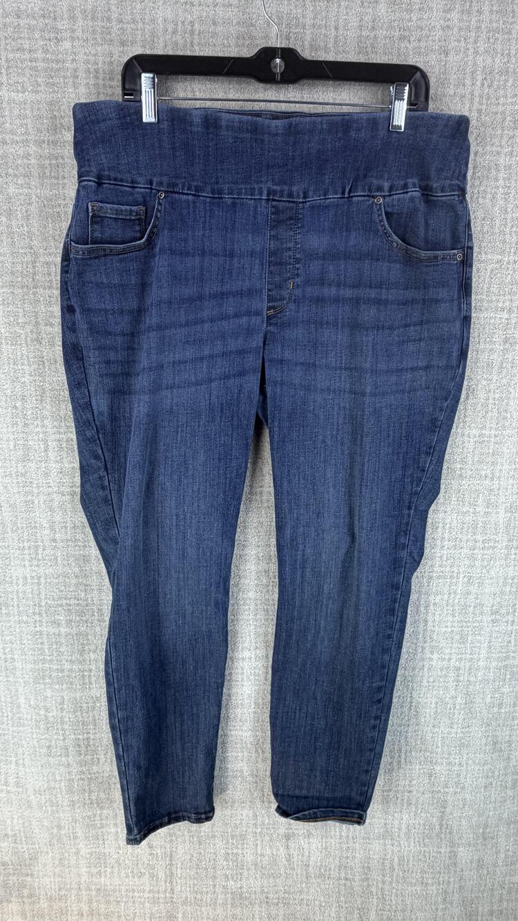 Lee Jeans Womens 20W Blue Skinny Slim Fit Stretch Shaping Elastic Waist